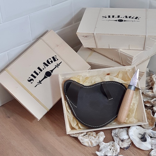 coffret huitrier gaucher marron