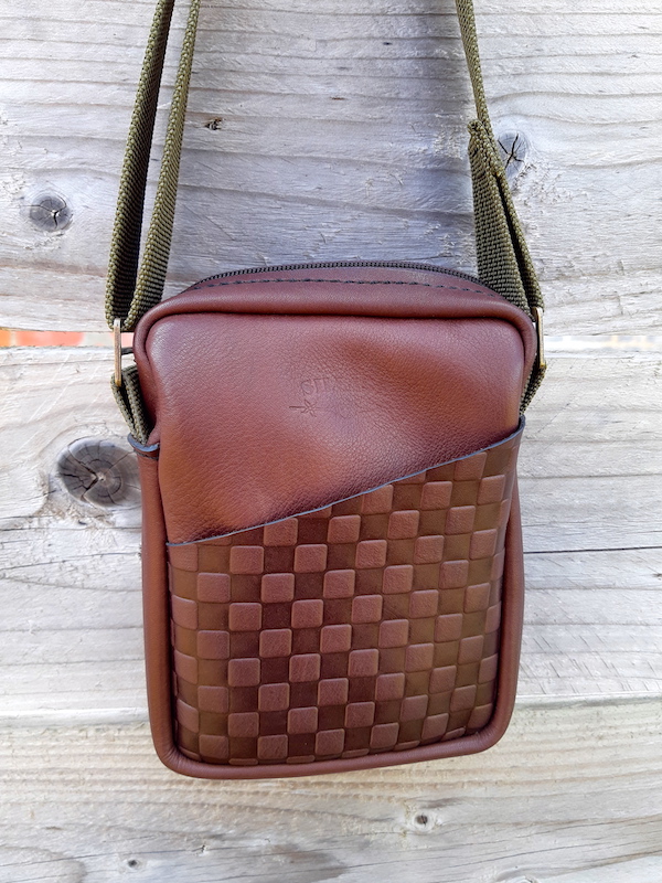 sacoche homme damier