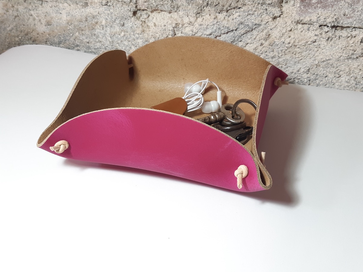 vide poche en cuir