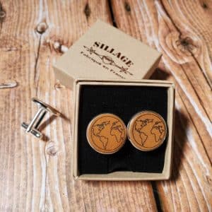 boutons de manchettes cuir